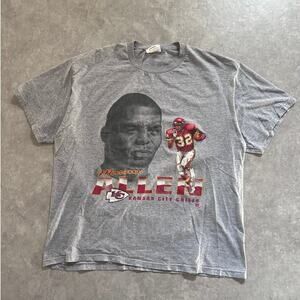 90s Vintage Kansas City Chiefs Marcus Allen Realism Gray T Shirt Size XL